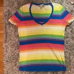 Vintage Tommy Hilfiger colorful v neck